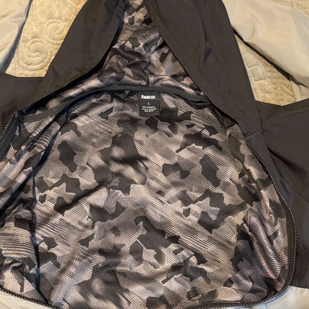 Reebok Black and Gray Women's Jacket - Picture 9 of 11